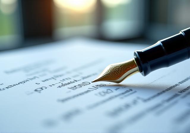 Professional contract signing representing UK employment law